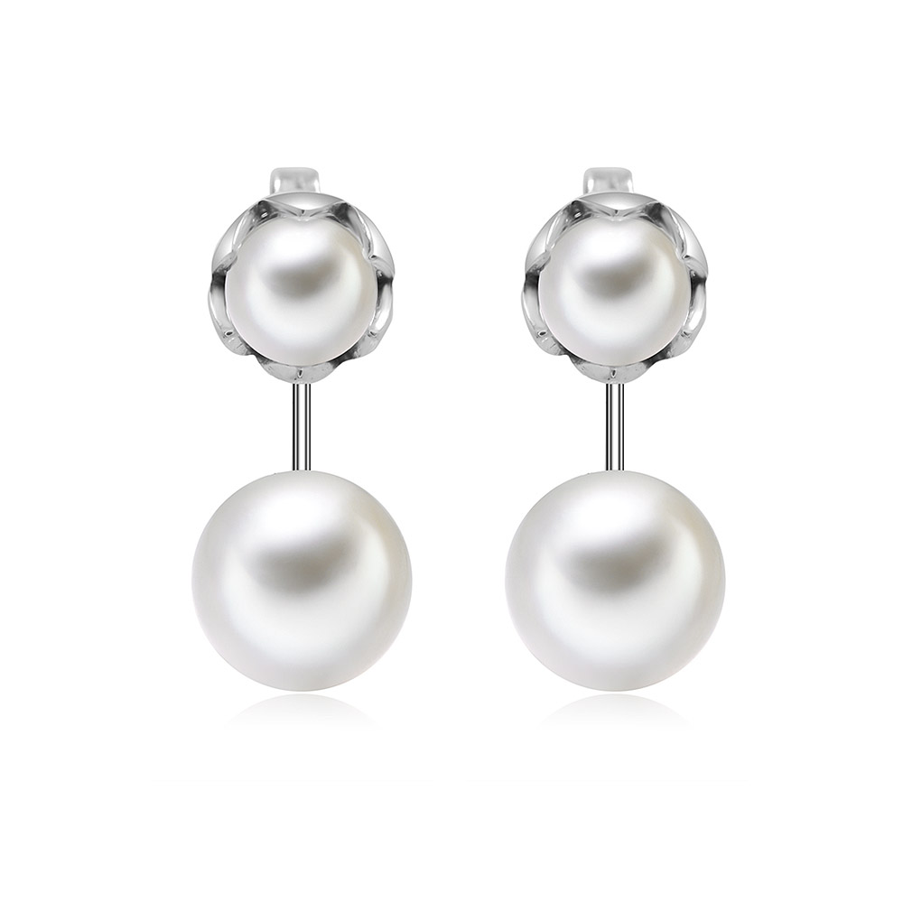 Double Shell Pearl Ear Studs